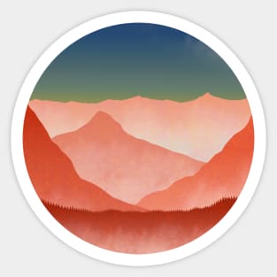 Mountainscape Sticker